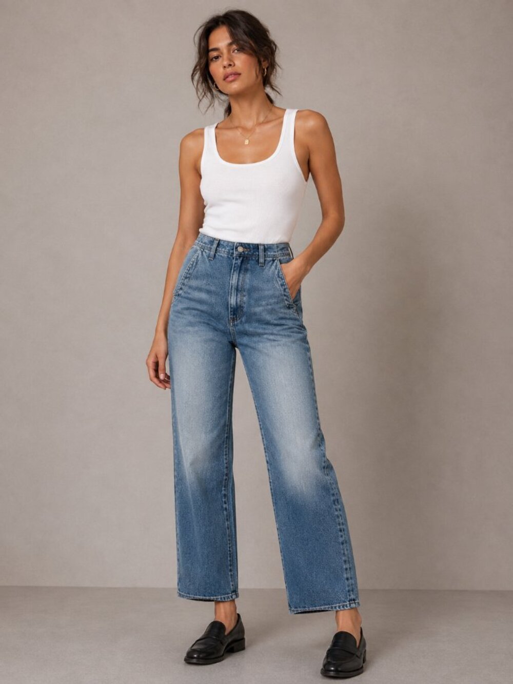 Pilcro Carpenter High Rise Wide Leg Jeans Size 28 - Picture 1 of 10